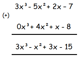 Operations with polynomials