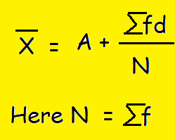 Find arithmetic mean by assumed mean method