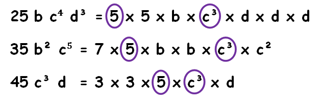 Greatest Common Factor With Variables And Exponents Examples