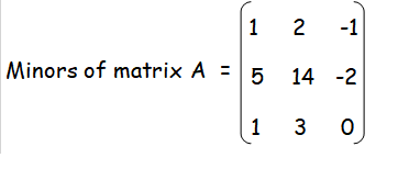 Find Minor of Matrix