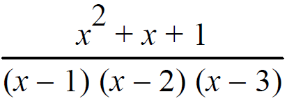 Partial Fractions Examples