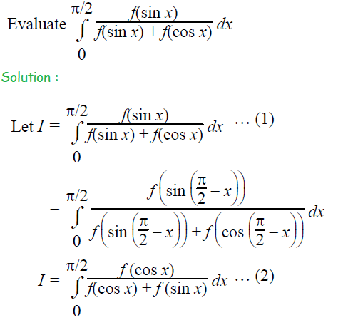 Practice Questions on Properties of Definite Integrals