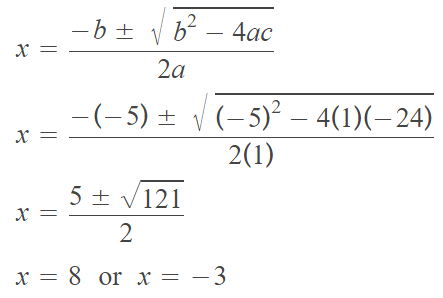 Solving Quadratic Equations By Quadratic Formula