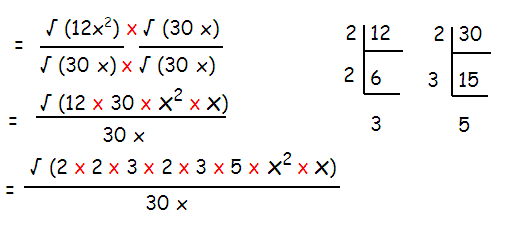 Simplify radical expressions by rationalizing the denominator
