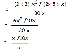 Simplify radical expressions by rationalizing the denominator