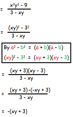 Reducing Each Rational Expressions to Lowest Terms