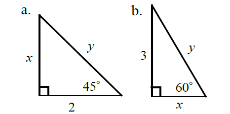 Practice Problems on Special Right Triangles for SAT