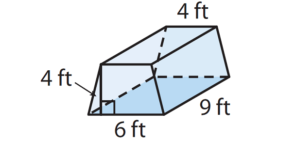 volume of a 1 trapezoidal prism