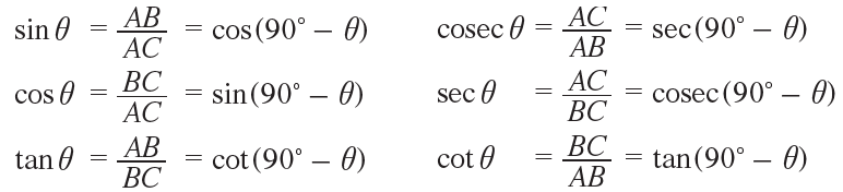 Complementary Angles In Trigonometry