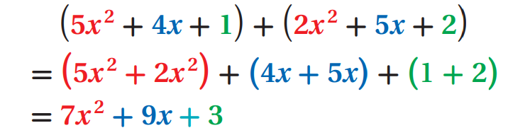 Adding And Subtracting Polynomials