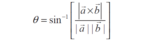 Angle Between Two Vectors Using Cross Product