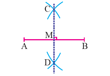 Construction Of Perpendicular Bisector Of A Line Segment