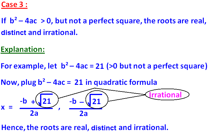 Nature Of The Roots Of A Quadratic Equation