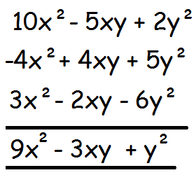 Add subtract and multiply linear expressions